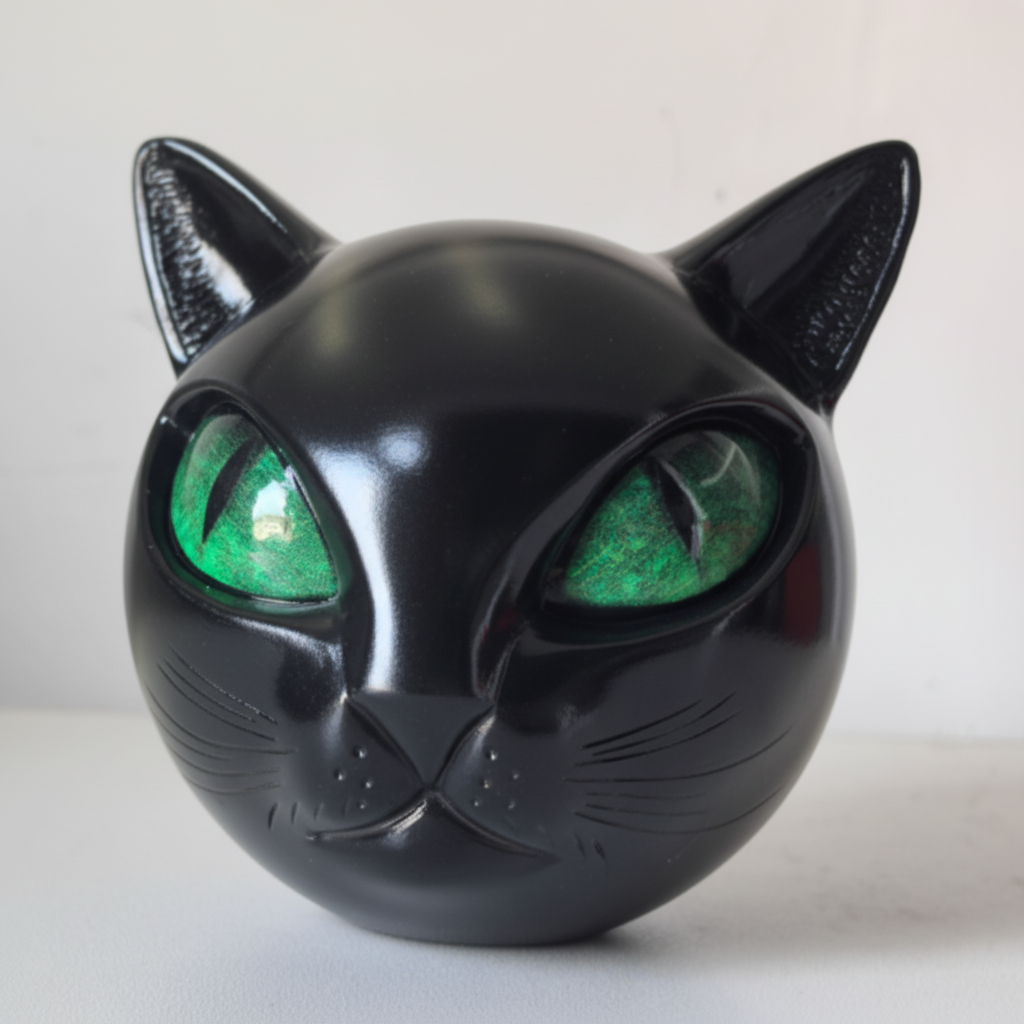 Home Decor Cat Sculpture Resin Mystic Cat Head Tabletop Art