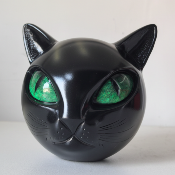 Home Decor Cat Sculpture Resin Mystic Cat Head Tabletop Art