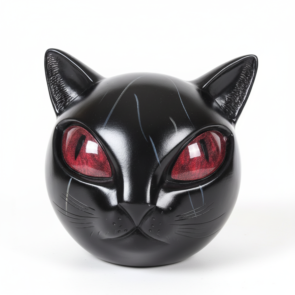 Home Decor Cat Sculpture Resin Mystic Cat Head Tabletop Art