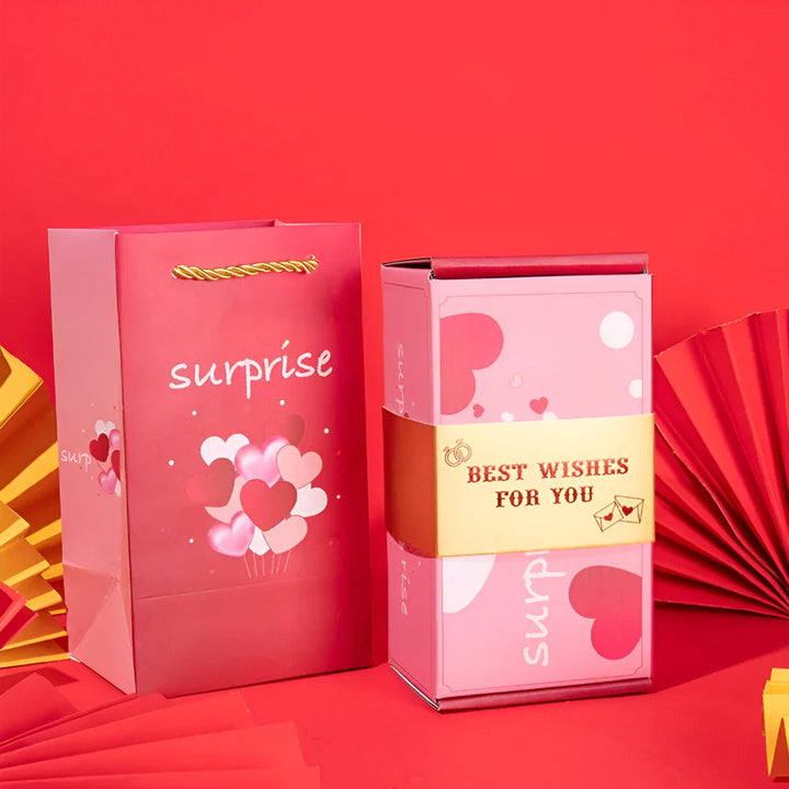 Celebration Gift Box Pop Up Surprise Card Set Message Holder
