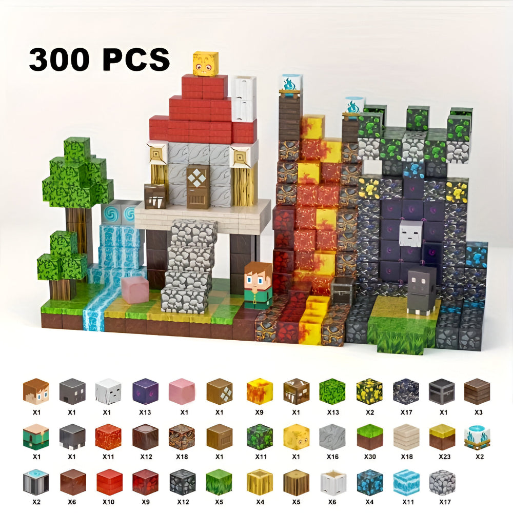 Magnetic Blocks Creative Building Cube Set Kids Play