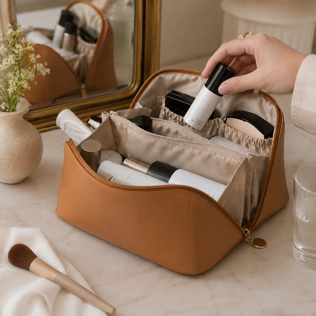 Makeup Bag Cosmetic Organizer Travel Friendly Design