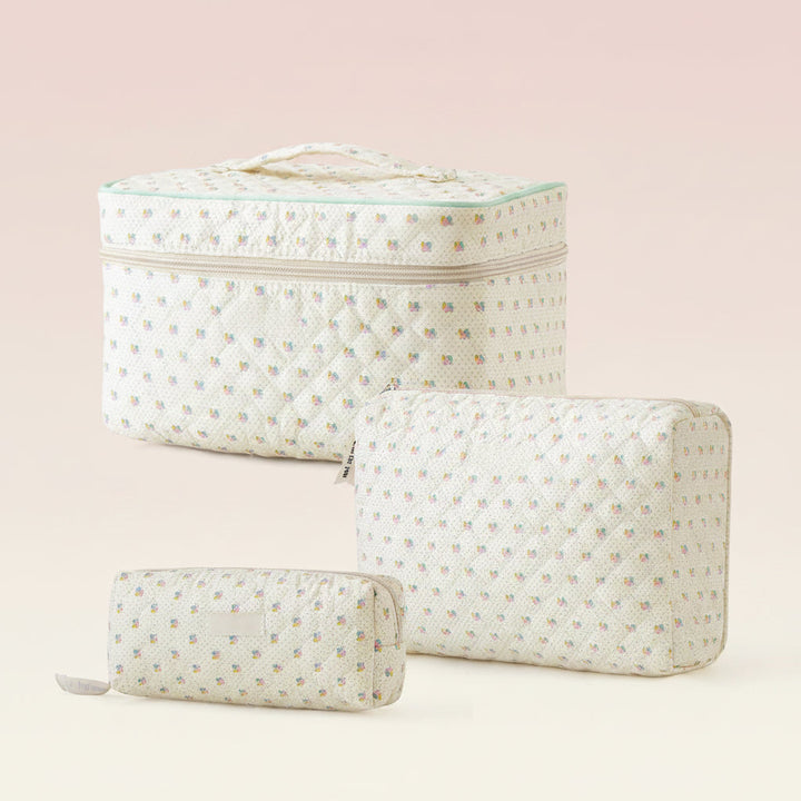 Makeup Bag Travel Cosmetic Bag Floral Cotton Mothers Day Gift