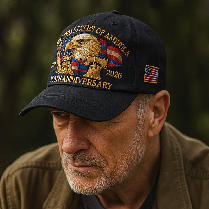 Men’s Veterans Baseball Cap Embroidered Eagle Hat