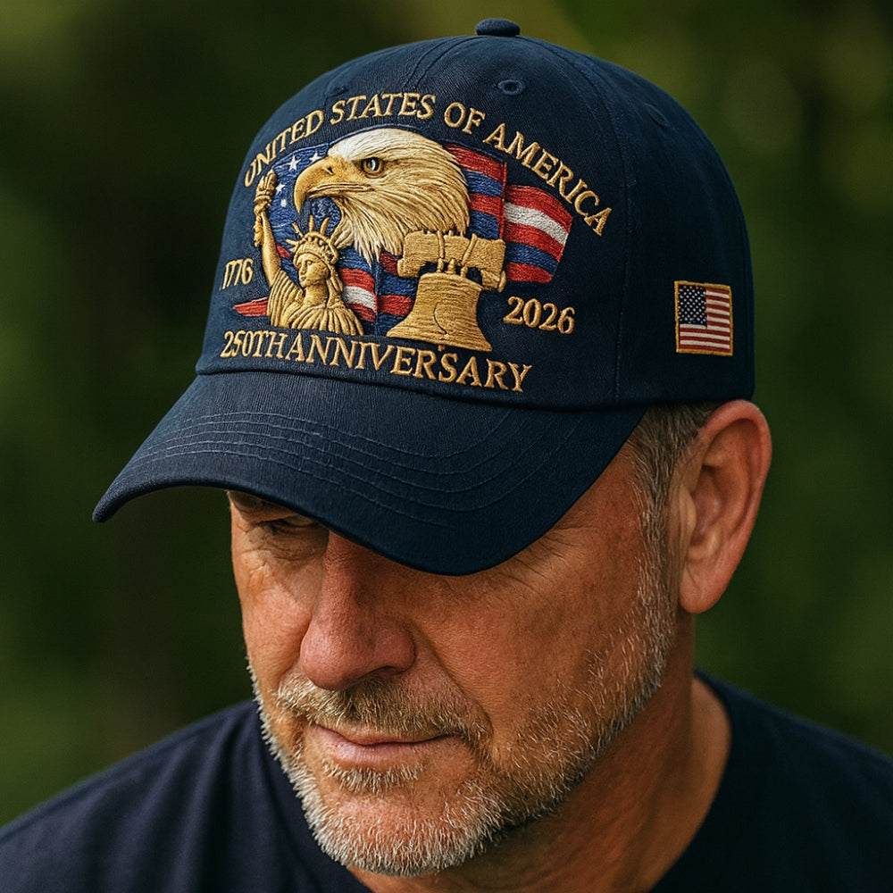 Men’s Veterans Baseball Cap Embroidered Eagle Hat