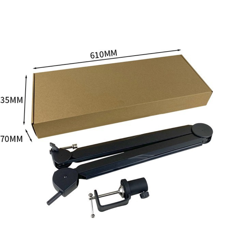 Microphone Stand Adjustable Desk Boom Arm Cable Management