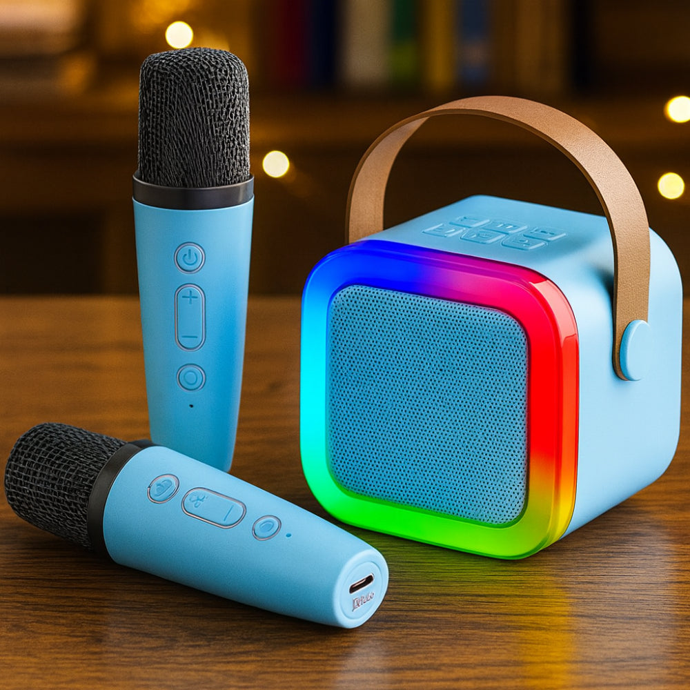 Kids Mini Karaoke Machine Bluetooth Speaker Wireless Microphone