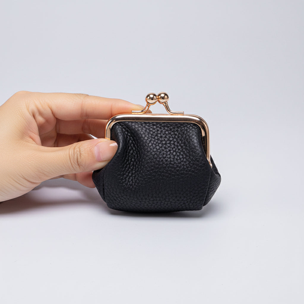 Mini Jewellery Box Genuine Leather Organizer Gold Clasp Travel