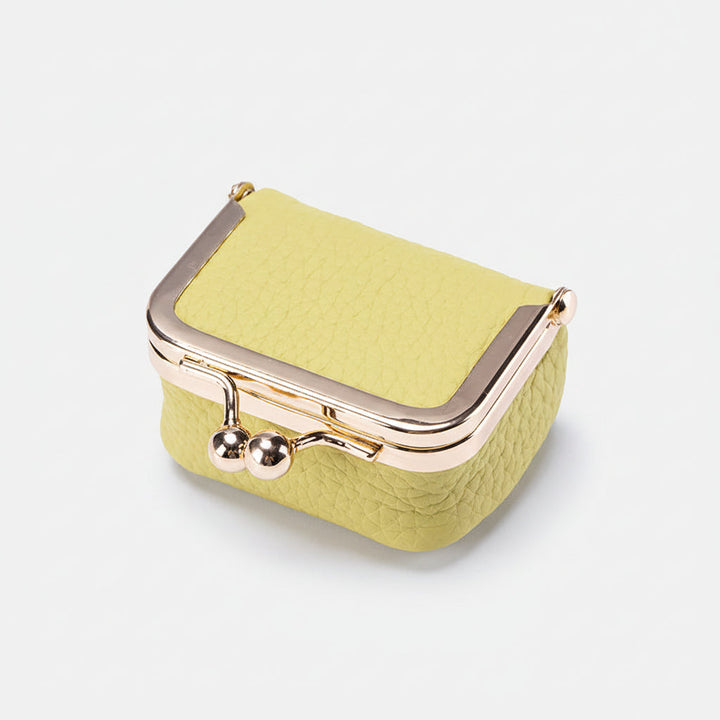 Mini Jewellery Box Genuine Leather Organizer Gold Clasp Travel