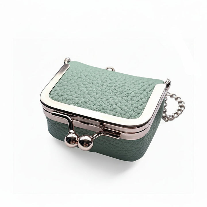 Mini Jewellery Box Genuine Leather Organizer Gold Clasp Travel