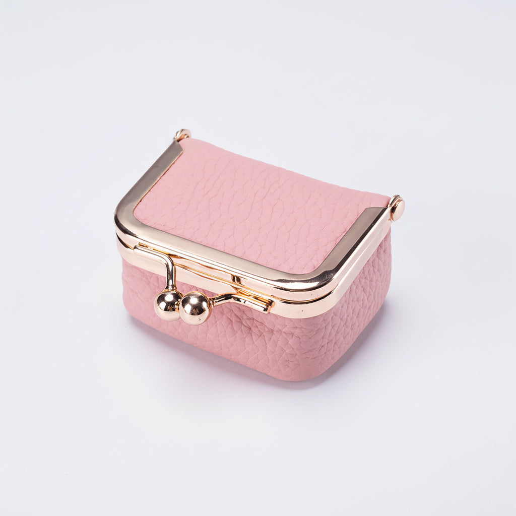Mini Jewellery Box Genuine Leather Organizer Gold Clasp Travel
