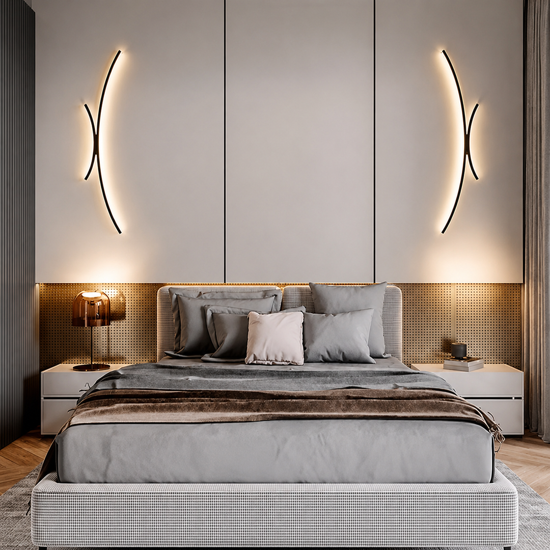 Modern LED Wall Light | Linear Wall Sconce for Bathroom, Living Room &amp; Dining Spaces