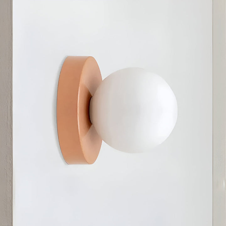 Wall Light Glass Globe Indoor Sconce Round Mount Lamp