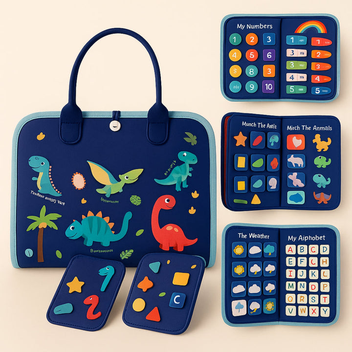 Toy Sensory Montessori Activity Board Travel Case