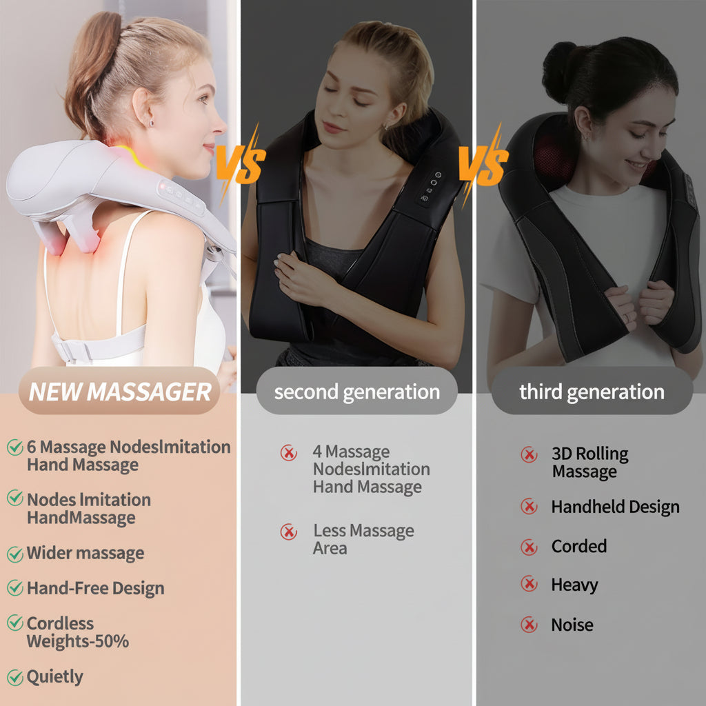 Neck Massager Cordless Shoulder Relaxation Device