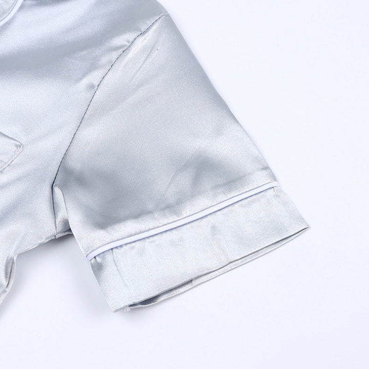 Kids Pajama Set Button Top Trousers Sleepwear