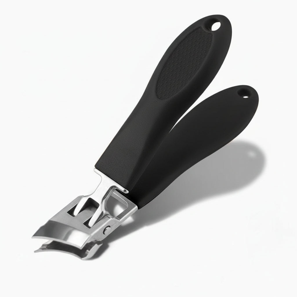 Nail Clippers Wide Jaw Stainless Steel Anti Splash Catcher