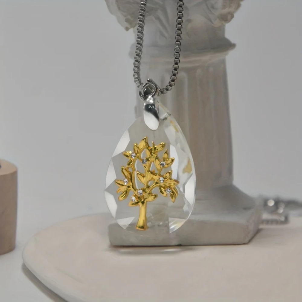 Necklace Pendant Mothers Day Glass Teardrop Boho Jewellery