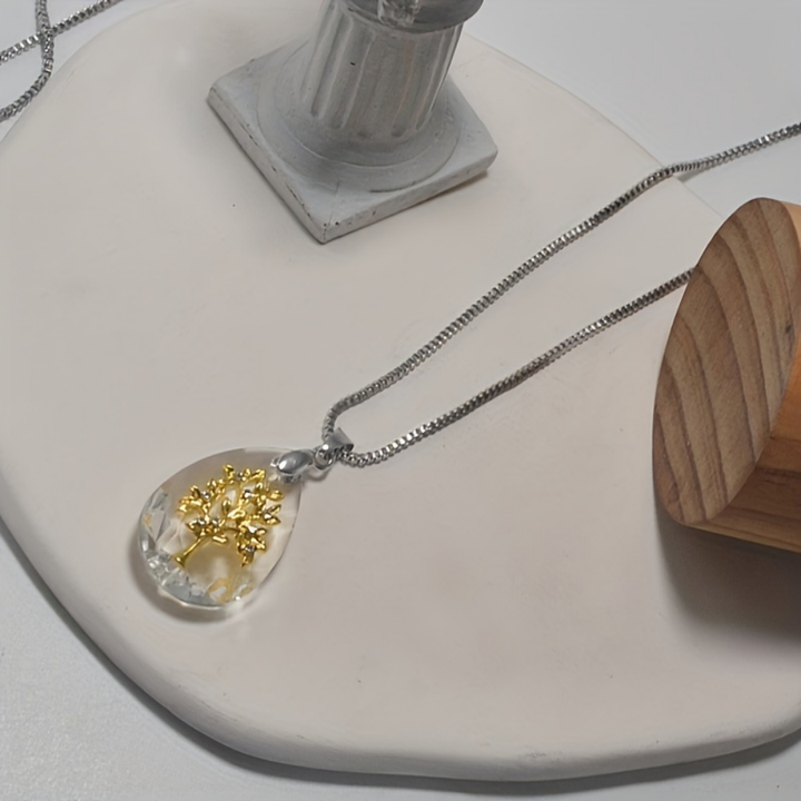 Necklace Pendant Mothers Day Glass Teardrop Boho Jewellery