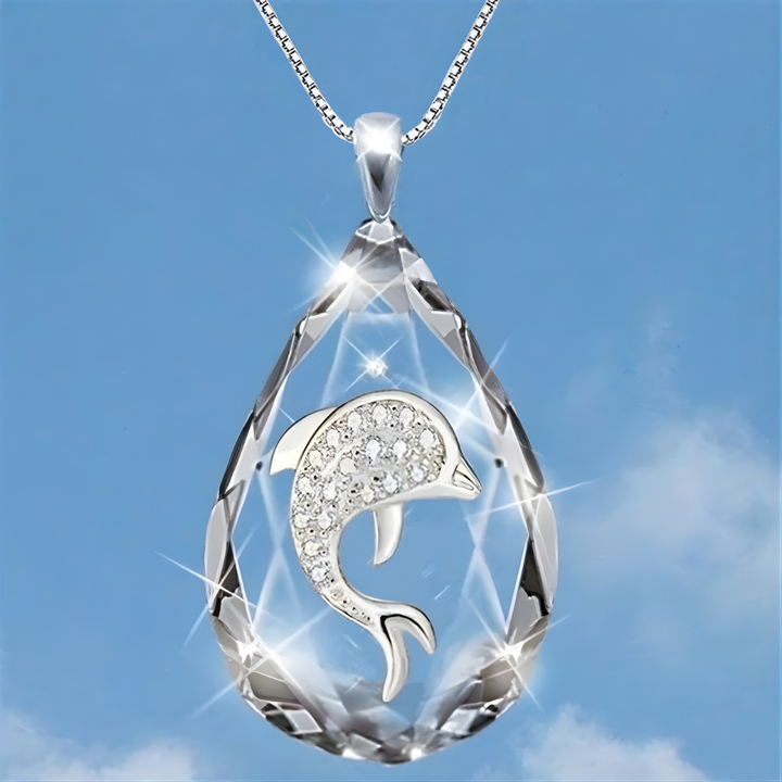 Necklace Pendant Mothers Day Glass Teardrop Boho Jewellery