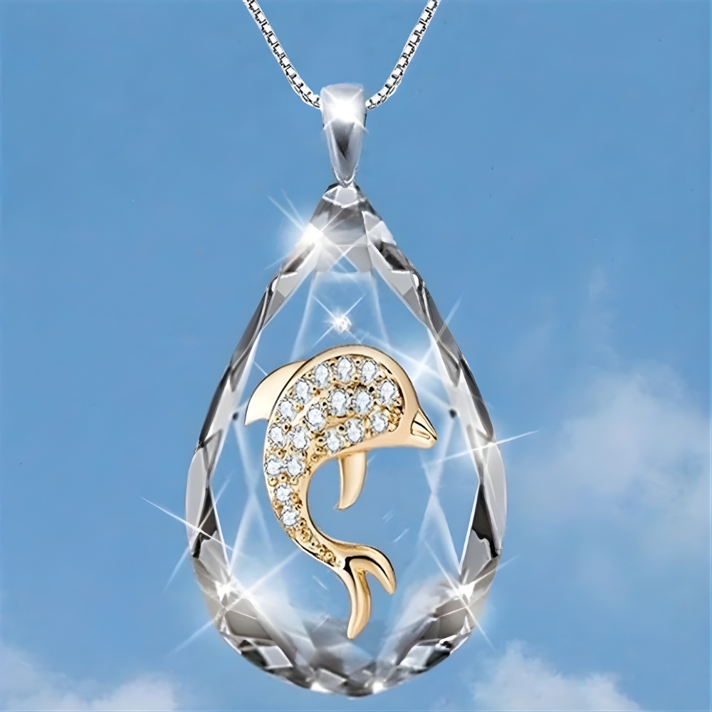 Necklace Pendant Mothers Day Glass Teardrop Boho Jewellery