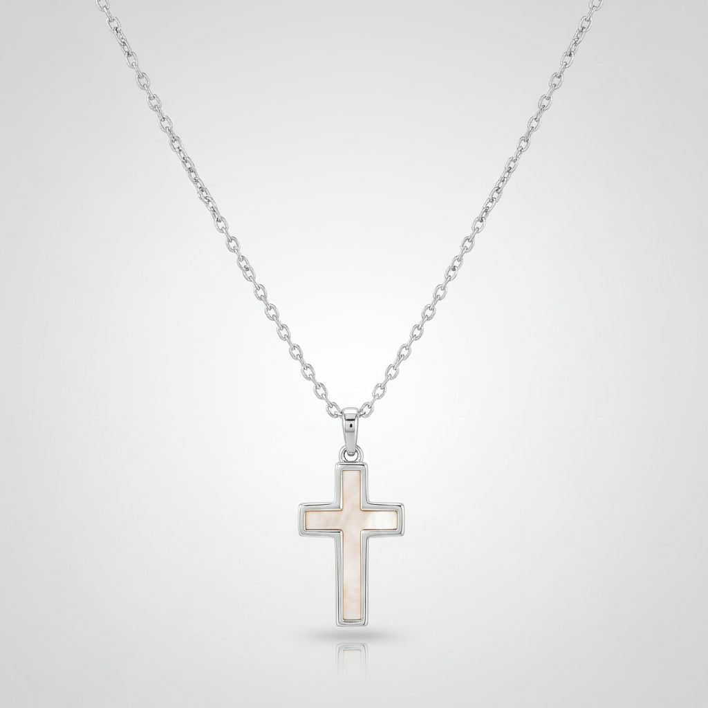 Necklace Cross Pendant Mothers Day Gift Gold Jewellery Minimalist