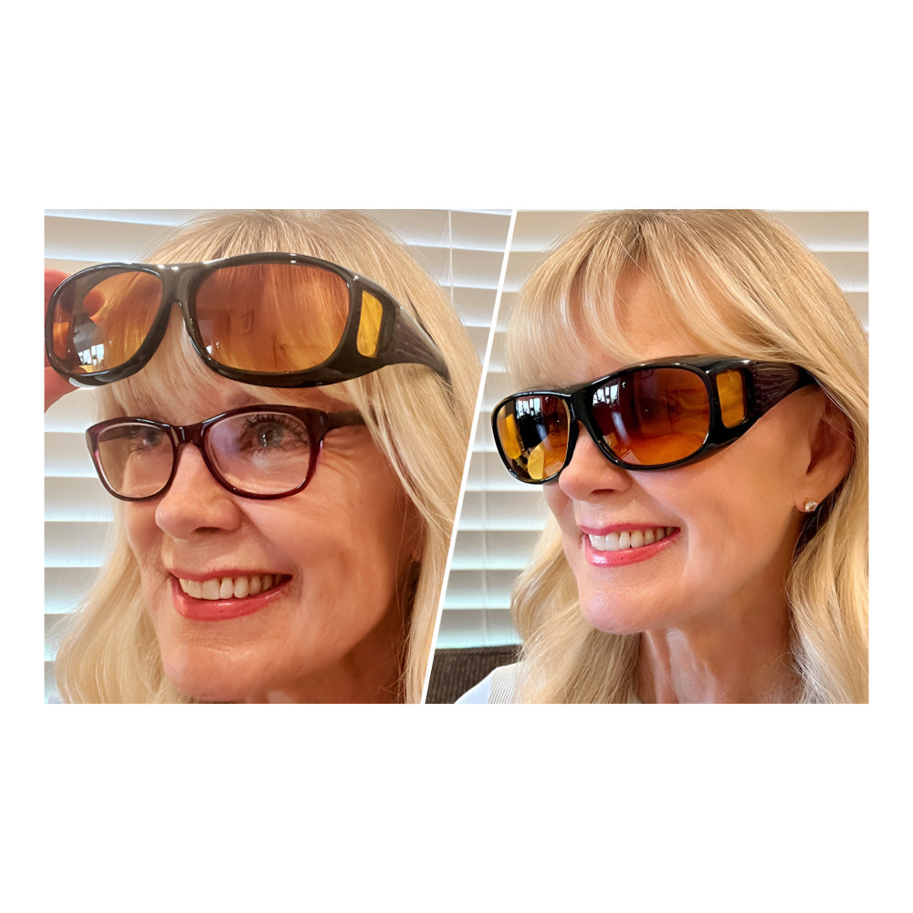 Night Driving Glasses Anti Glare Yellow Lens Protective Eyewear
