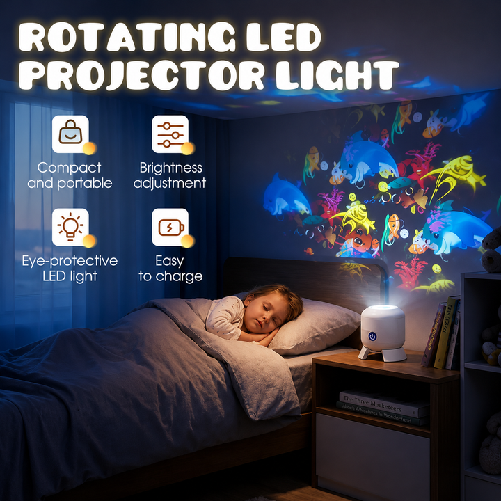Night Light Projector Rotating Ocean Room Lamp