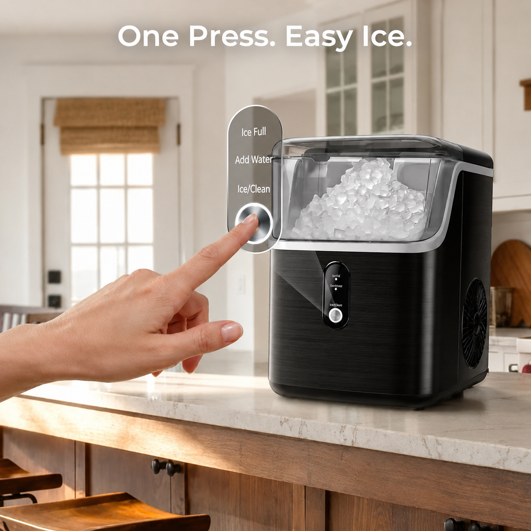 Nugget Ice Maker Countertop Ice Machine Portable Compact