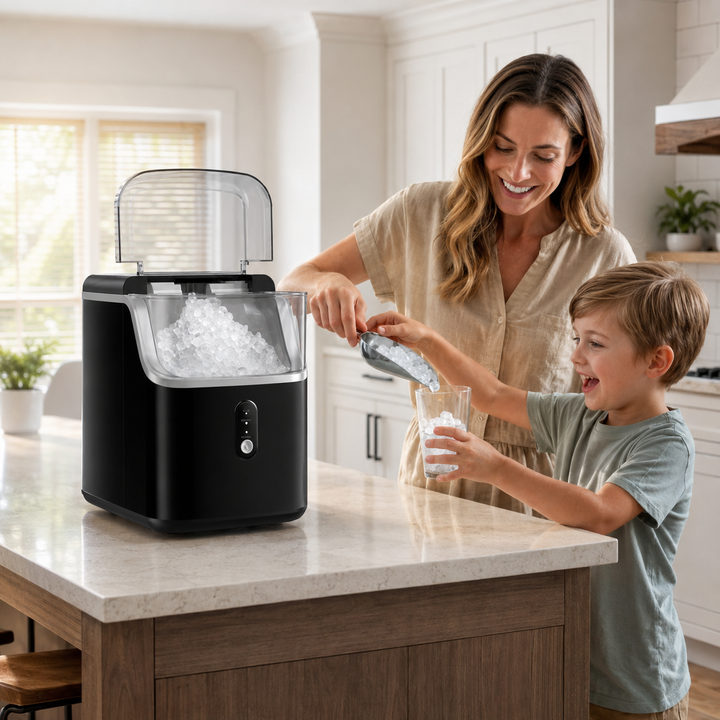 Nugget Ice Maker Countertop Ice Machine Portable Compact