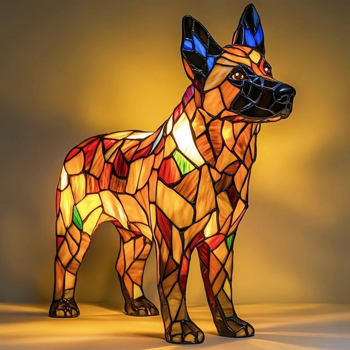 Table Lamp Decorative Resin Dog Figurine Accent Light