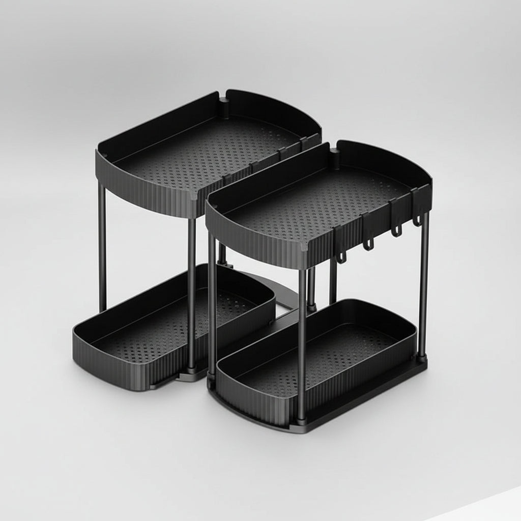 Under Sink Organizer Set 2 Pack Multi Purpose Storage Drawers