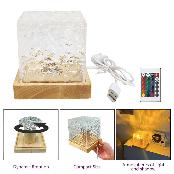 Light LED Projector colour Cube Room Lamp