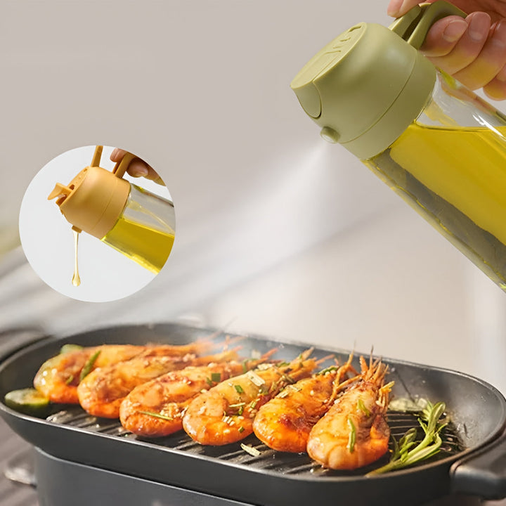 Oil Sprayer Glass Oil Dispenser Kitchen Refillable Spray