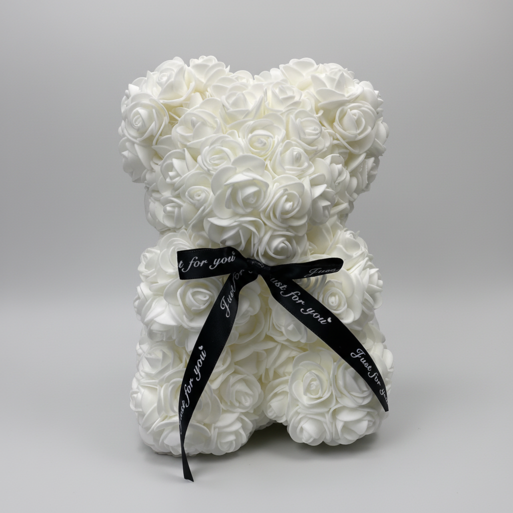 Rose Bear Mothers Day Gift Artificial Flower Teddy Decoration