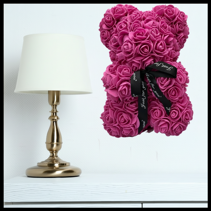 Rose Bear Mothers Day Gift Artificial Flower Teddy Decoration