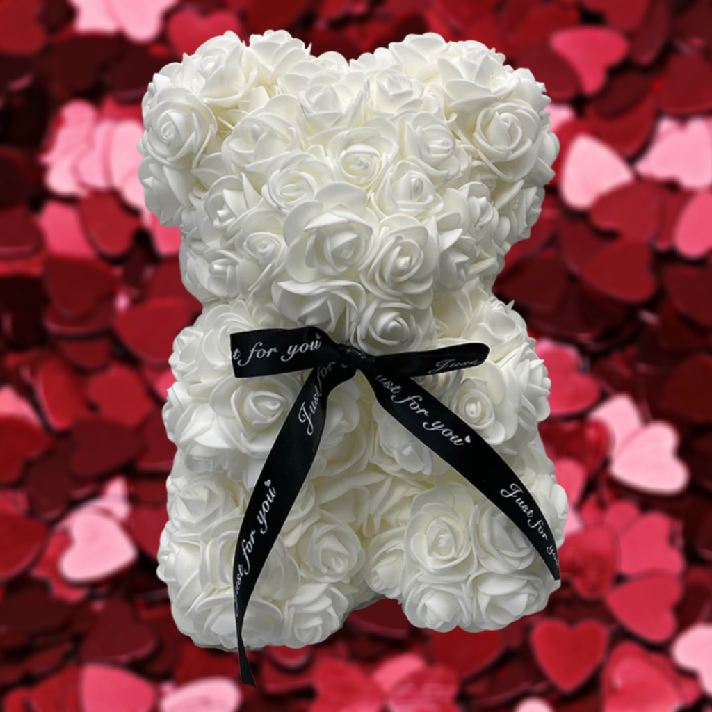 Rose Bear Mothers Day Gift Artificial Flower Teddy Decoration
