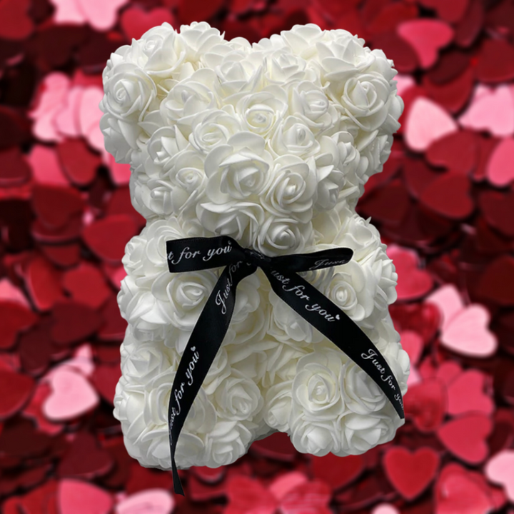 Rose Bear Mothers Day Gift Artificial Flower Teddy Decoration