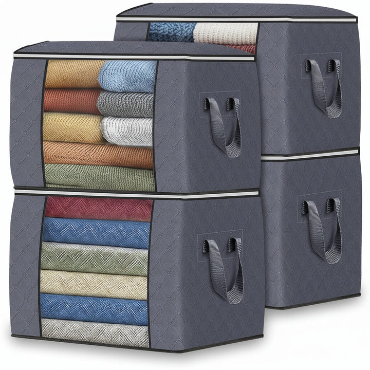 Storage Bags Fabric Organizer Foldable Large Clothing Containers