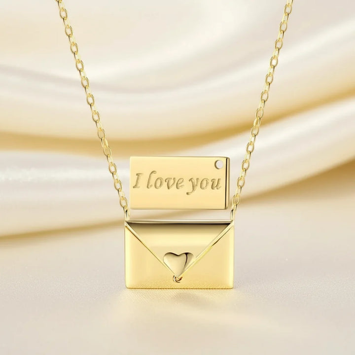 Necklace Pendant Envelope Love Letter Copper Gift Jewellery