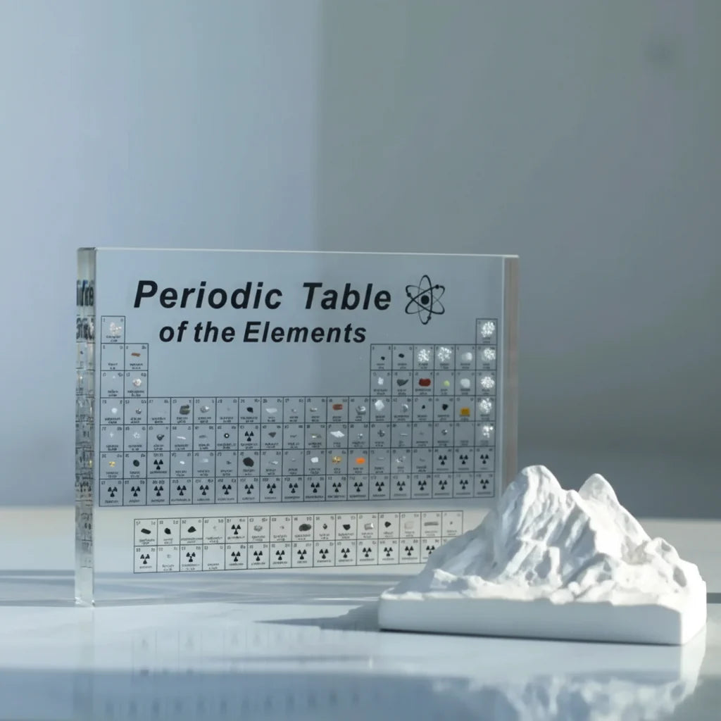 Periodic Table Acrylic Display Real Elements LED Light