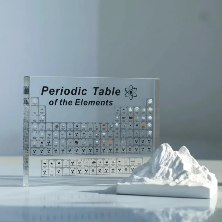 Periodic Table Acrylic Display Real Elements LED Light