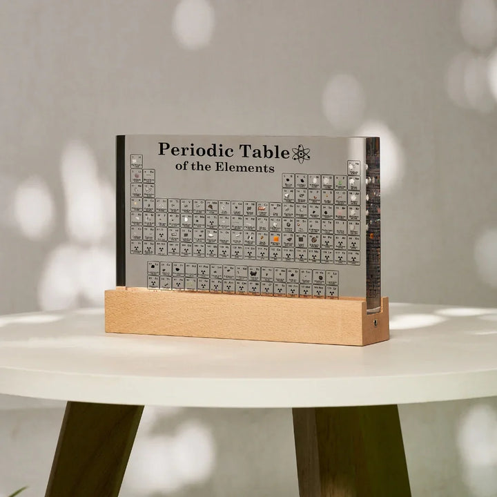 Periodic Table Acrylic Display Real Elements LED Light
