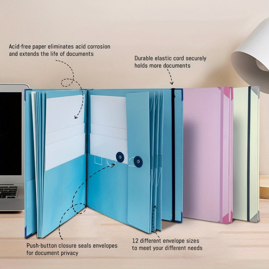 Binder Organizer Pink Document Folder Kit Home Records