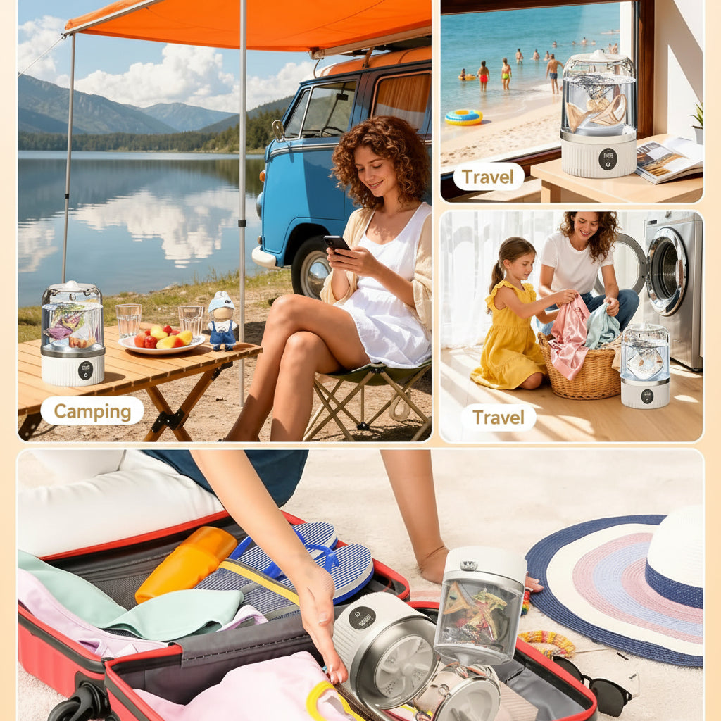 Portable Washing Machine Mini USB Compact Laundry Cleaner