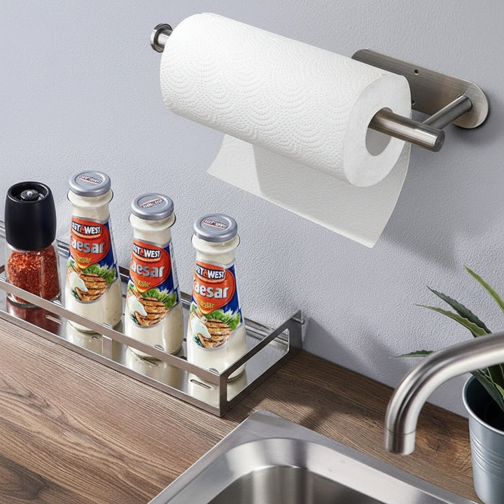 Paper Towel Holder Under Cabinet Black Stainless Steel