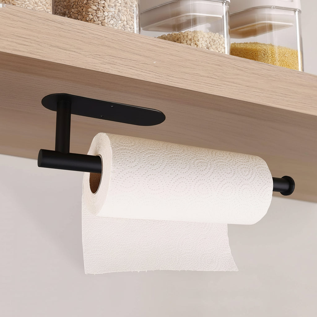 Paper Towel Holder Under Cabinet Black Stainless Steel