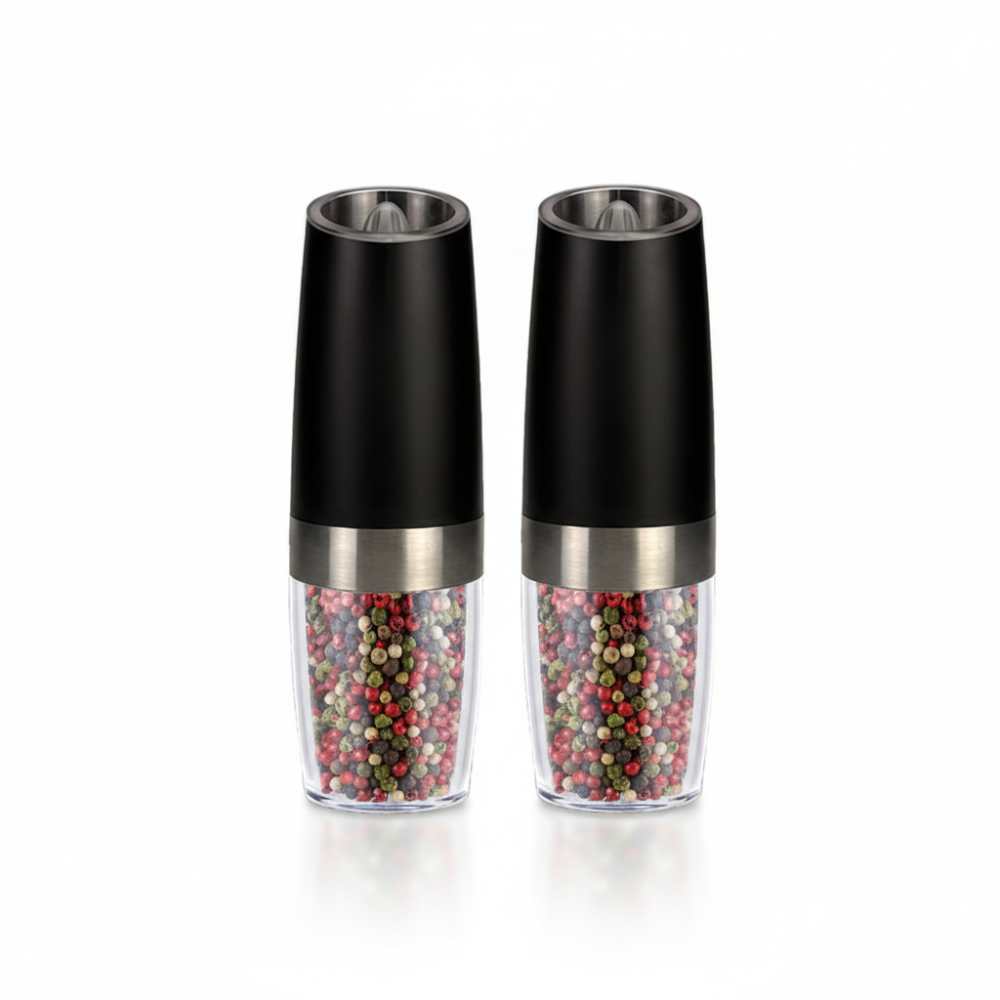 Salt Pepper Grinder Electric Gravity Adjustable Set