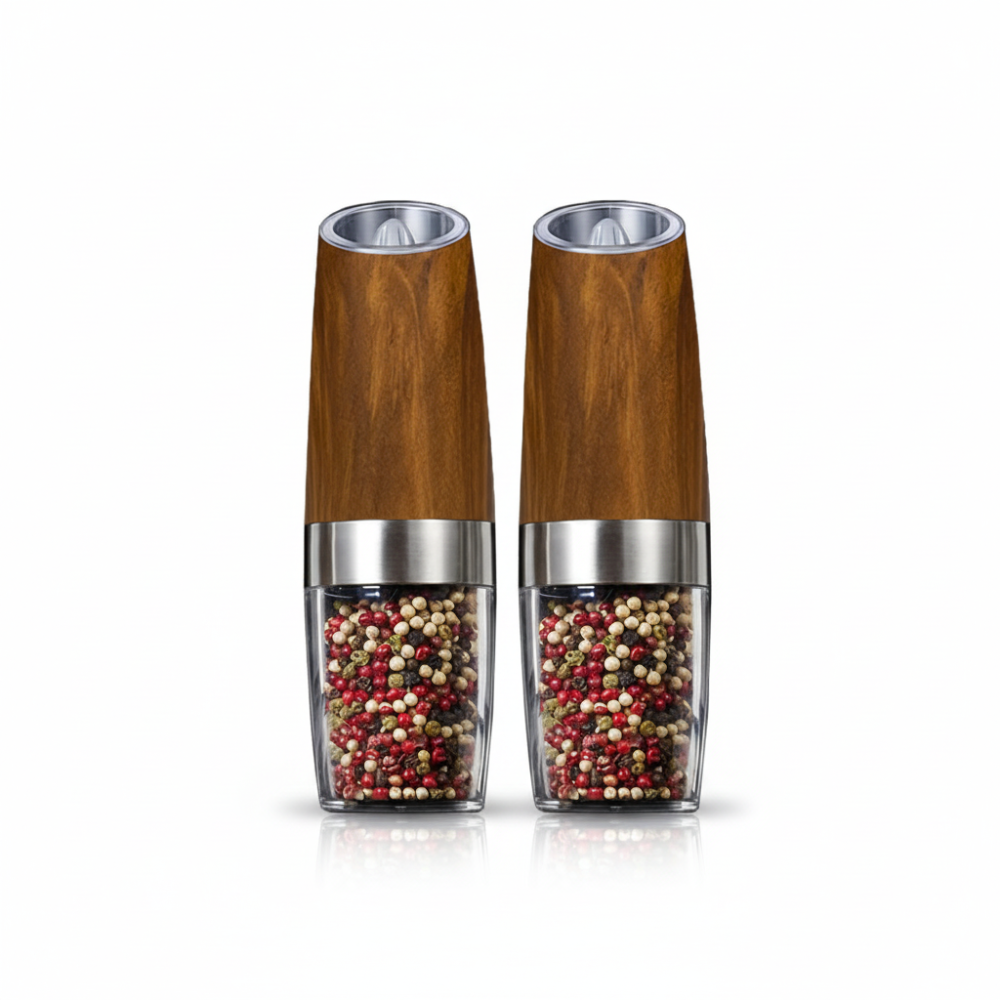 Salt Pepper Grinder Electric Gravity Adjustable Set