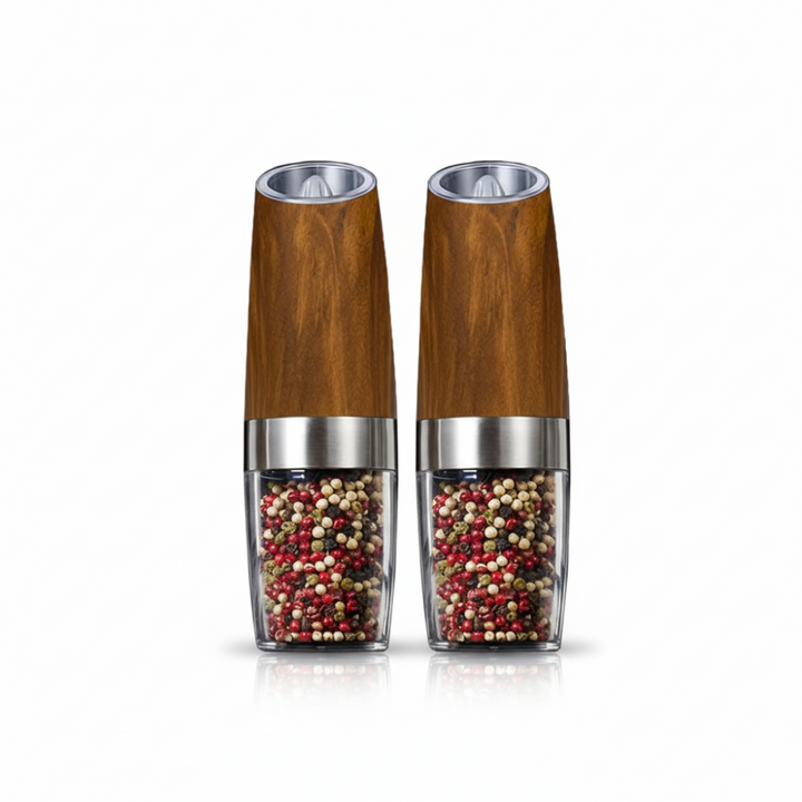 Salt Pepper Grinder Electric Gravity Adjustable Set